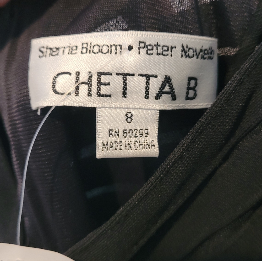 Vintage Chetra B Black cocktail dress NWT - Picture 5 of 7